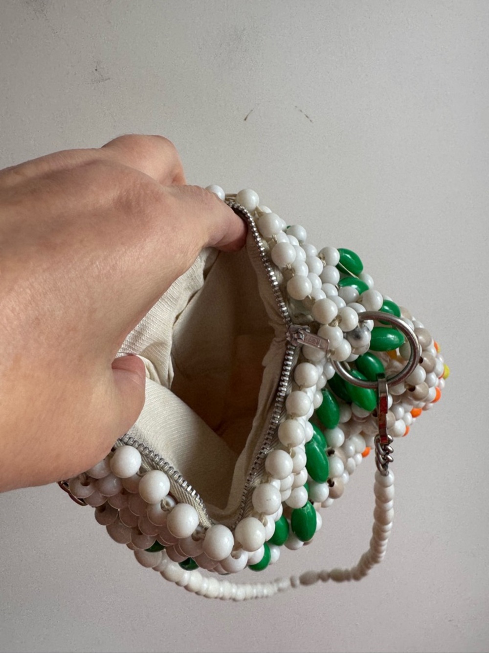 Vintage Safco Beaded Handbag Colorful Bubble Bead Purse 60s Japan Style - Picture 13 of 16